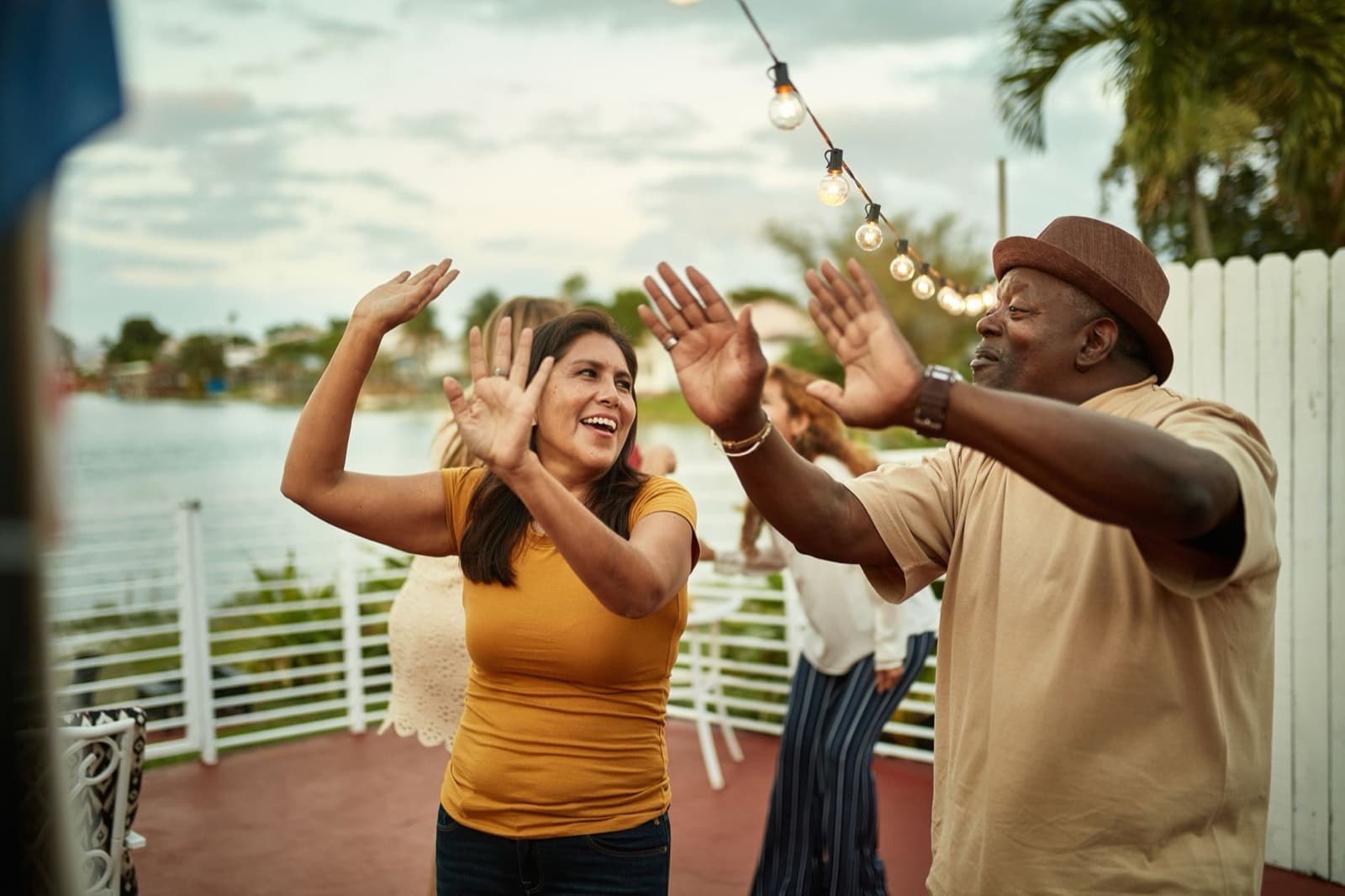 Friends dancing on the dance floor