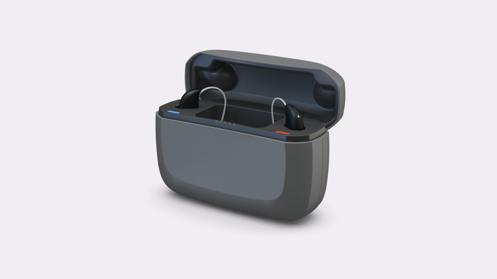 Danavox premium charger with hearing aids
